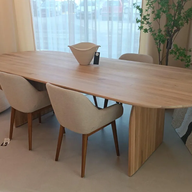 Solid oak dining table 10