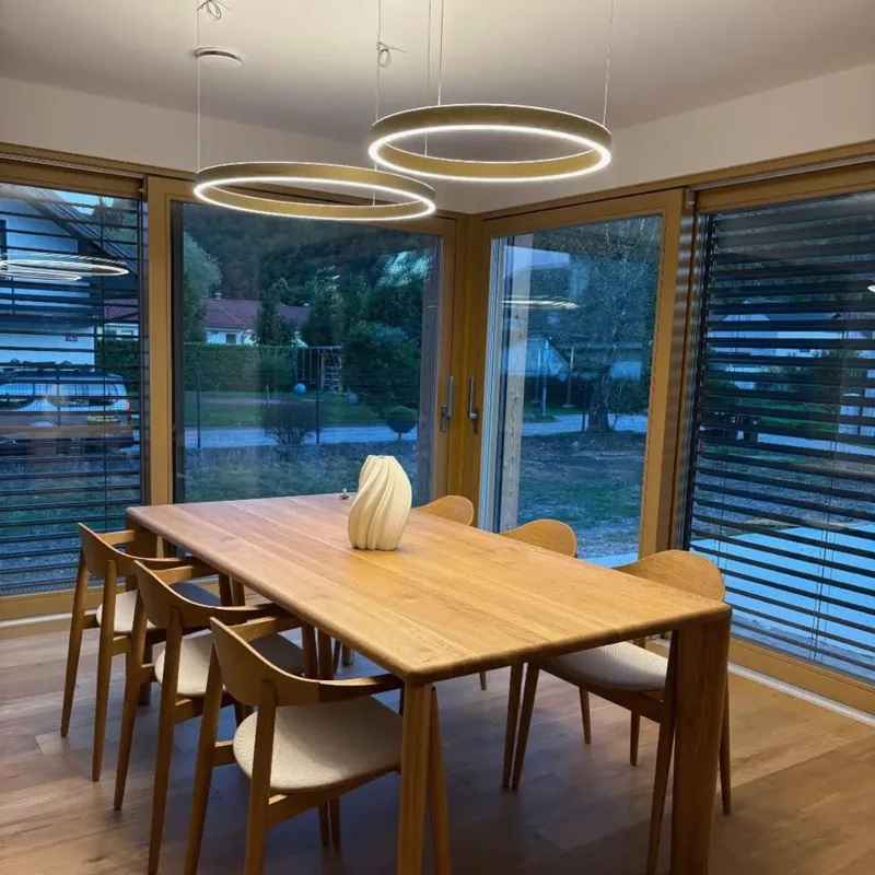 Solid oak dining table 11