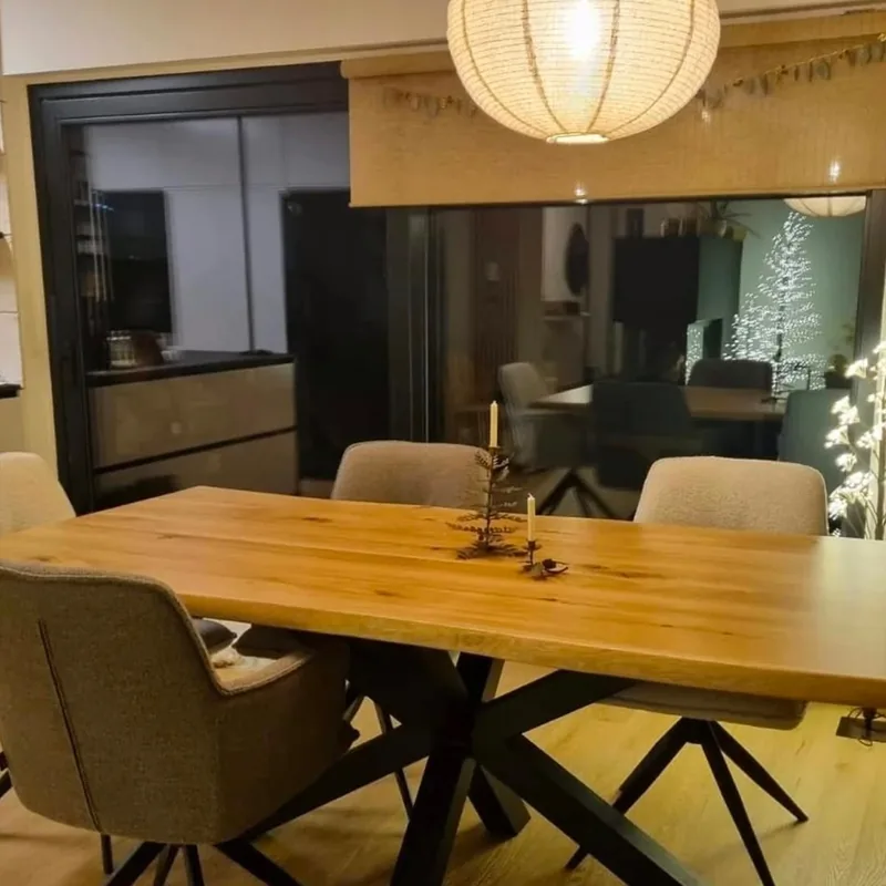 Solid oak dining table 13