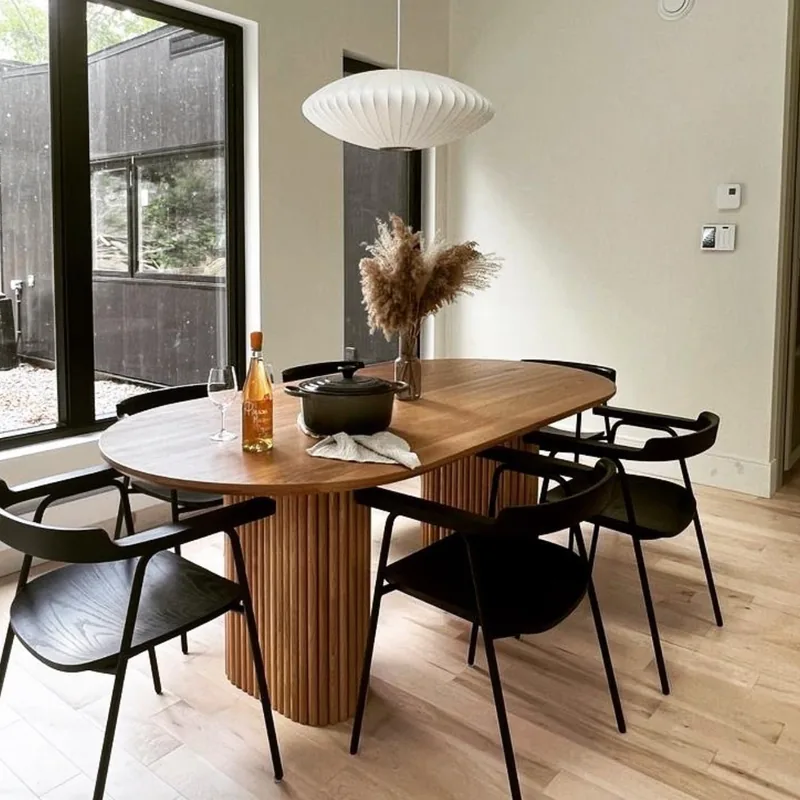 Solid oak dining table 14