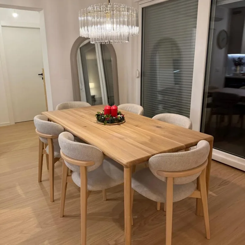 Solid oak dining table 15