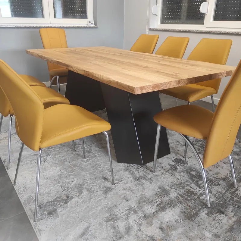 Solid oak dining table 17