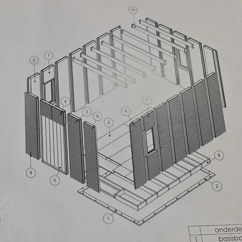 Timber house 6 × 4 m to the customer’s project — Customer’s construction drawing